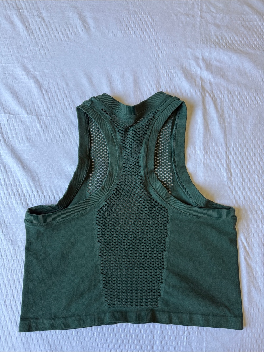 Free People Teal Mesh-Detail Cropped Tank - Picture 3 of 10